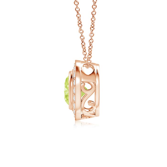 A - Peridot / 1.6 CT / 14 KT Rose Gold