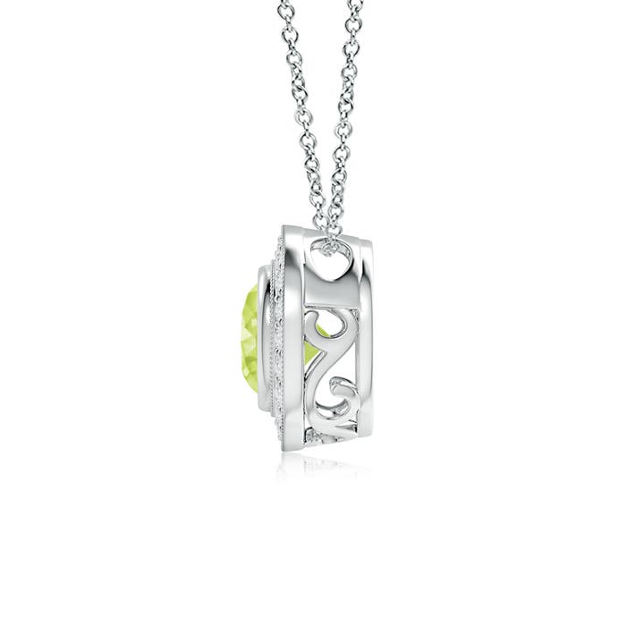 A - Peridot / 1.6 CT / 14 KT White Gold