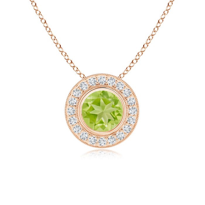 AA - Peridot / 1.6 CT / 14 KT Rose Gold