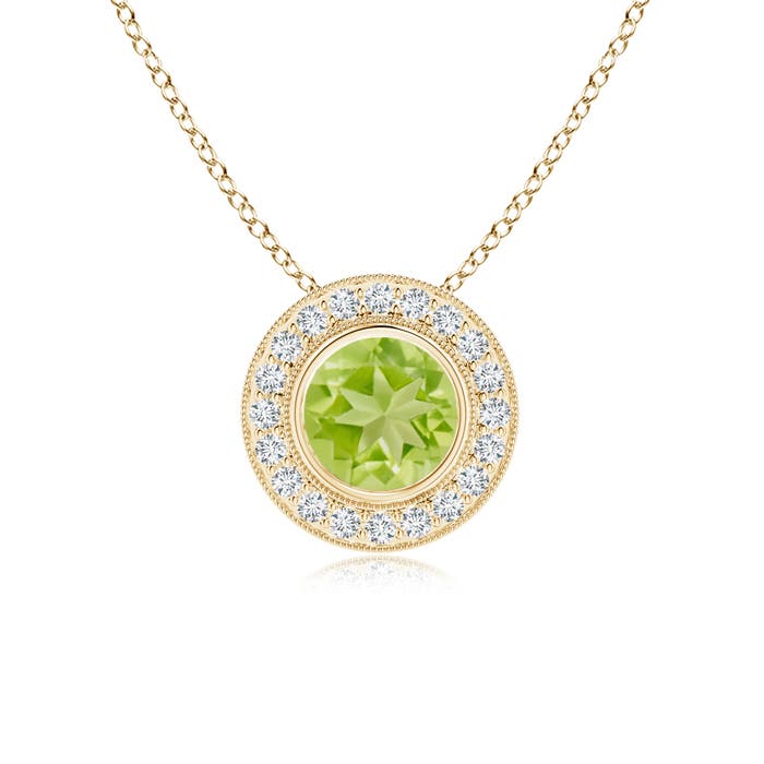 AA - Peridot / 1.6 CT / 14 KT Yellow Gold