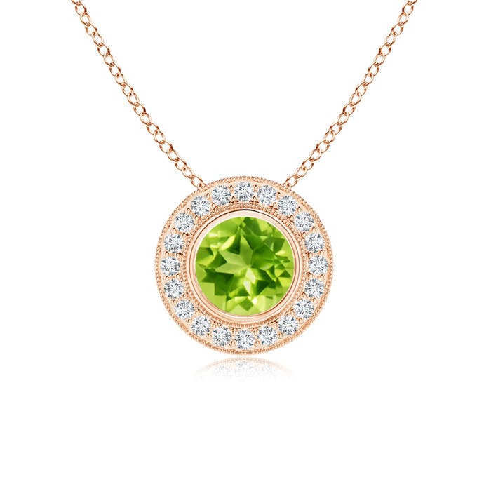 AAA - Peridot / 1.6 CT / 14 KT Rose Gold