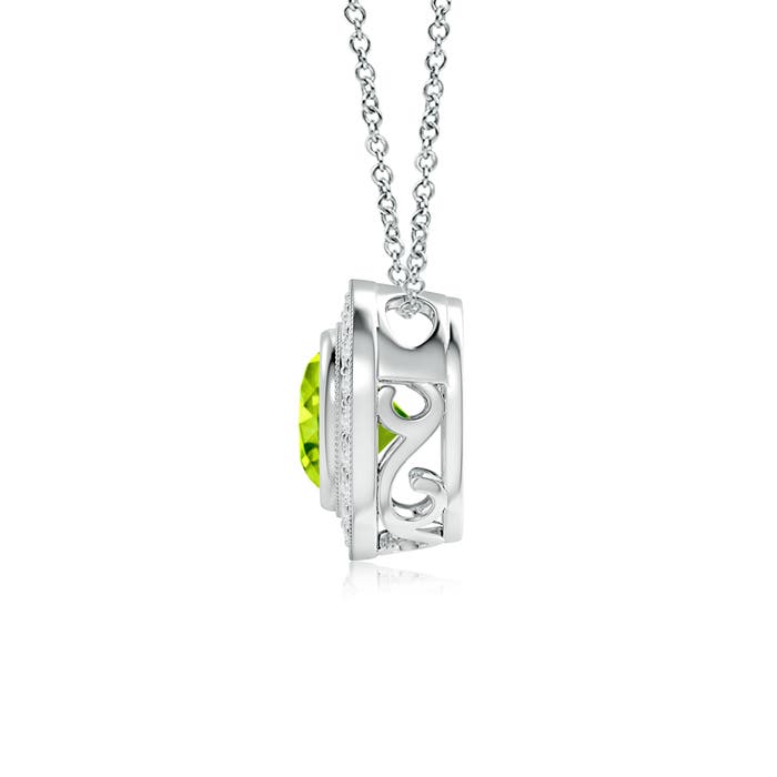 AAA - Peridot / 1.6 CT / 14 KT White Gold