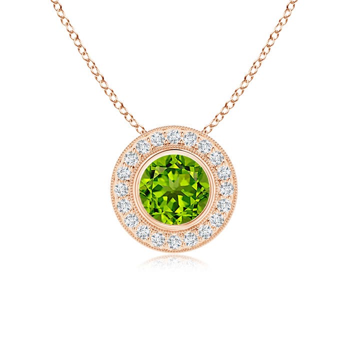 AAAA - Peridot / 1.6 CT / 14 KT Rose Gold