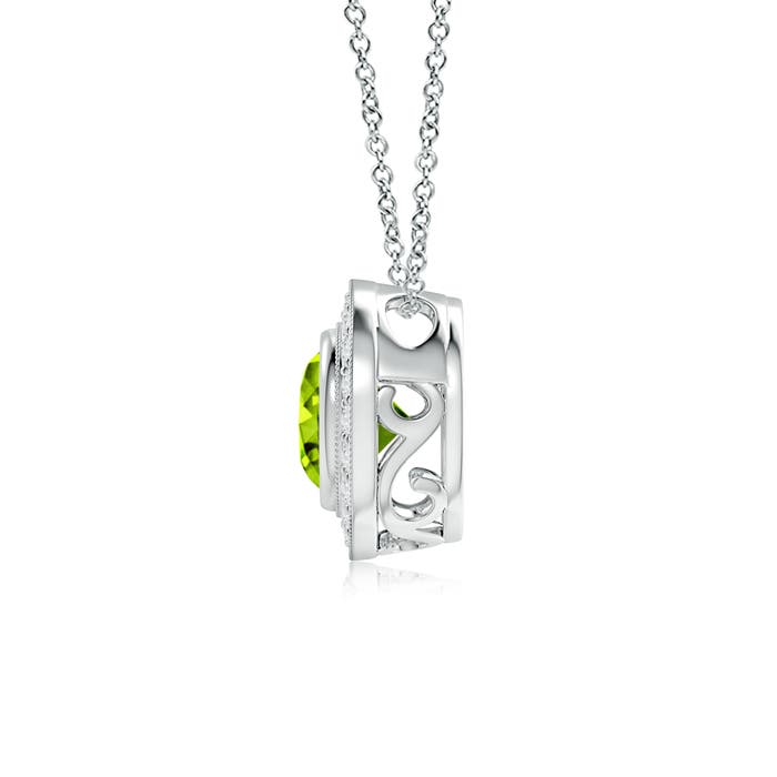 AAAA - Peridot / 1.6 CT / 14 KT White Gold