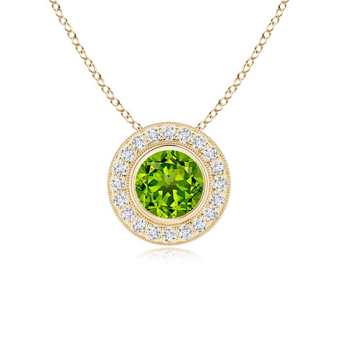 AAAA - Peridot / 1.6 CT / 14 KT Yellow Gold