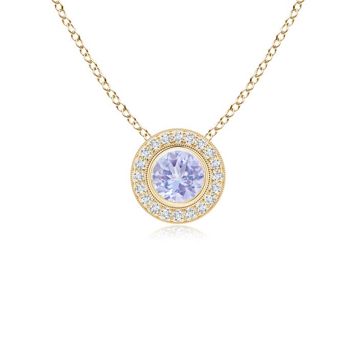 A - Tanzanite / 0.62 CT / 14 KT Yellow Gold