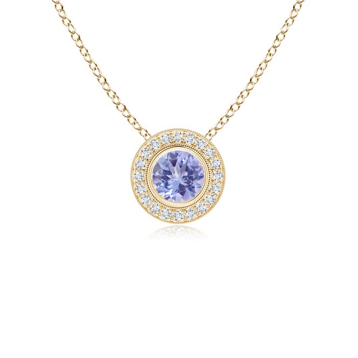 AA - Tanzanite / 0.62 CT / 14 KT Yellow Gold