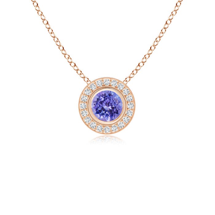 AAA - Tanzanite / 0.62 CT / 14 KT Rose Gold