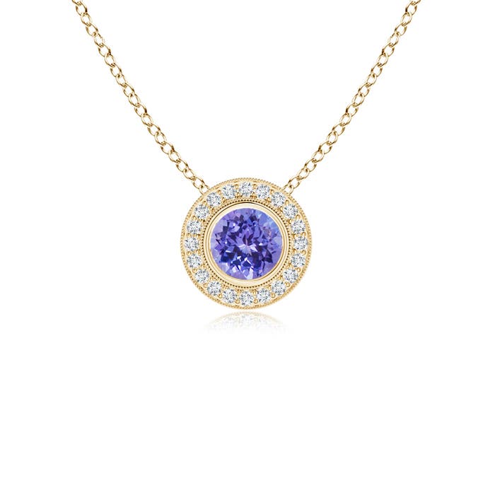 AAA - Tanzanite / 0.62 CT / 14 KT Yellow Gold