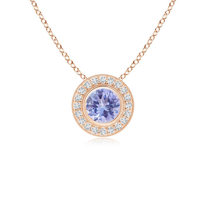 A - Tanzanite / 1.06 CT / 14 KT Rose Gold