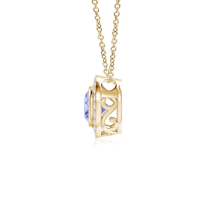 A - Tanzanite / 1.06 CT / 14 KT Yellow Gold