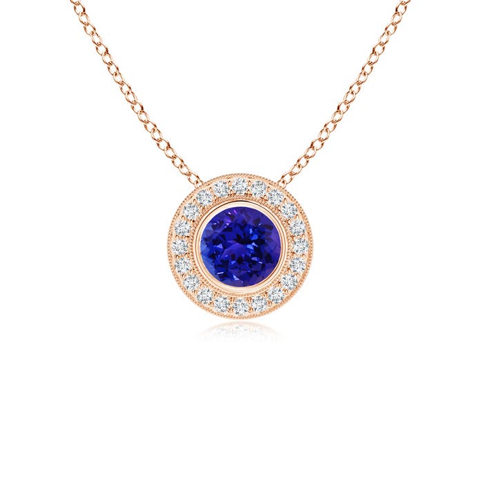 AAAA - Tanzanite / 1.06 CT / 14 KT Rose Gold