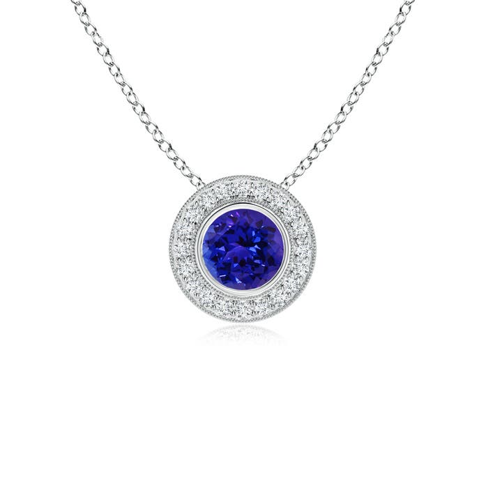 AAAA - Tanzanite / 1.06 CT / 14 KT White Gold