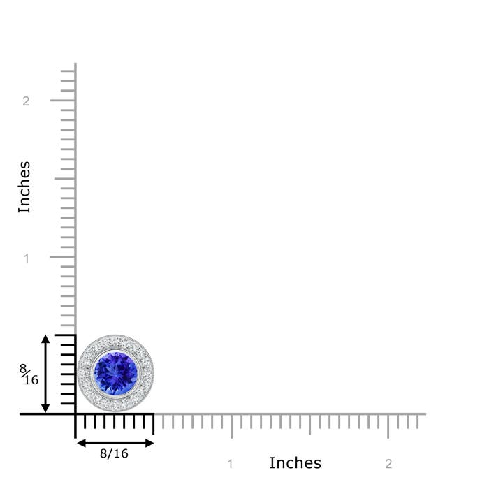 AAA - Tanzanite / 1.65 CT / 14 KT White Gold