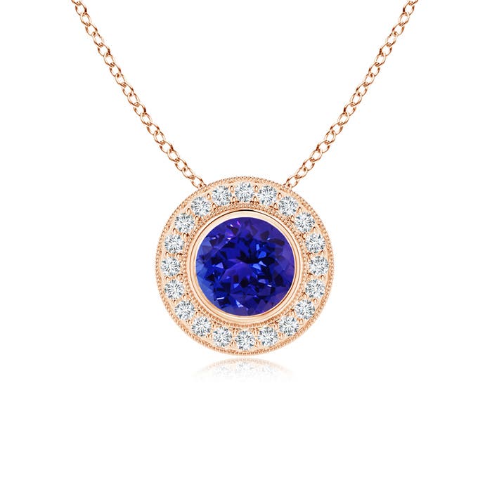 AAAA - Tanzanite / 1.65 CT / 14 KT Rose Gold