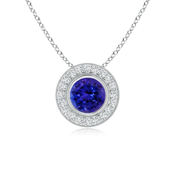 AAAA - Tanzanite / 1.65 CT / 14 KT White Gold