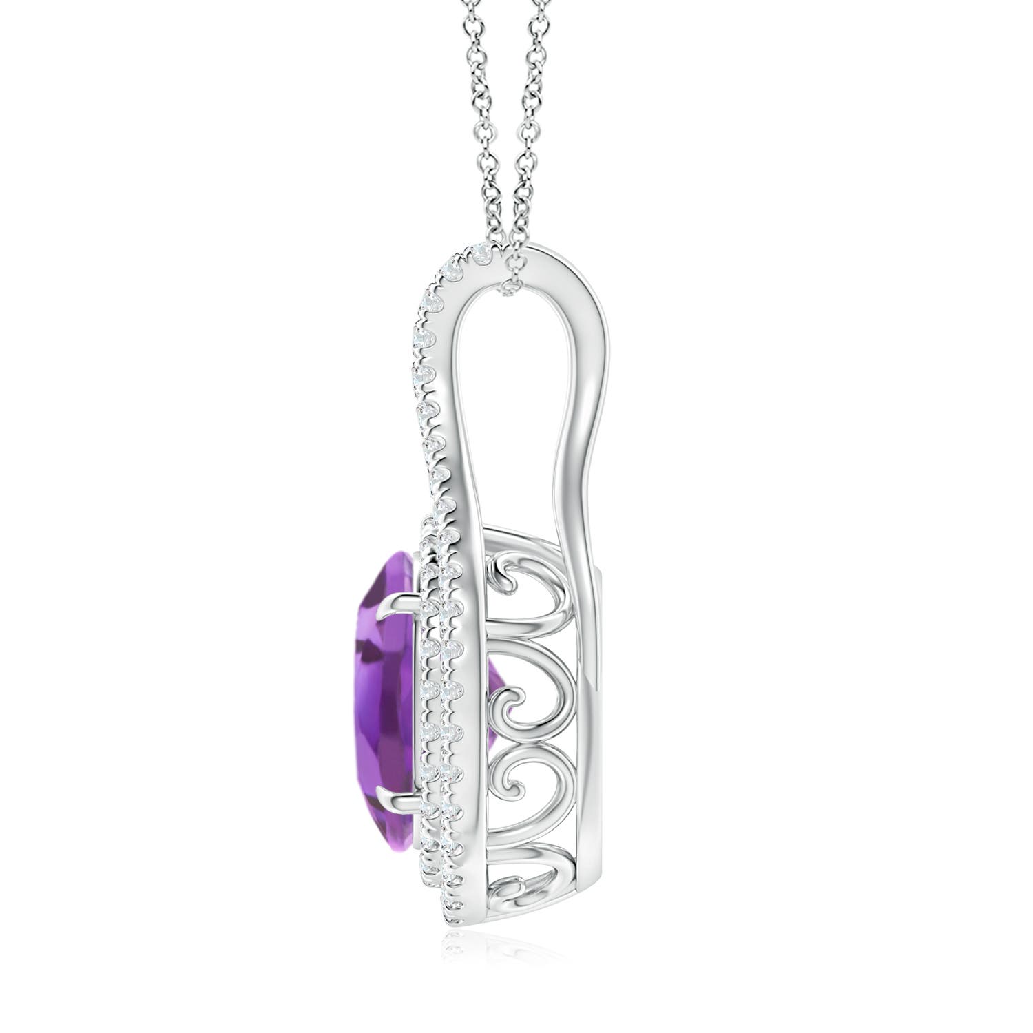 A - Amethyst / 2.75 CT / 14 KT White Gold