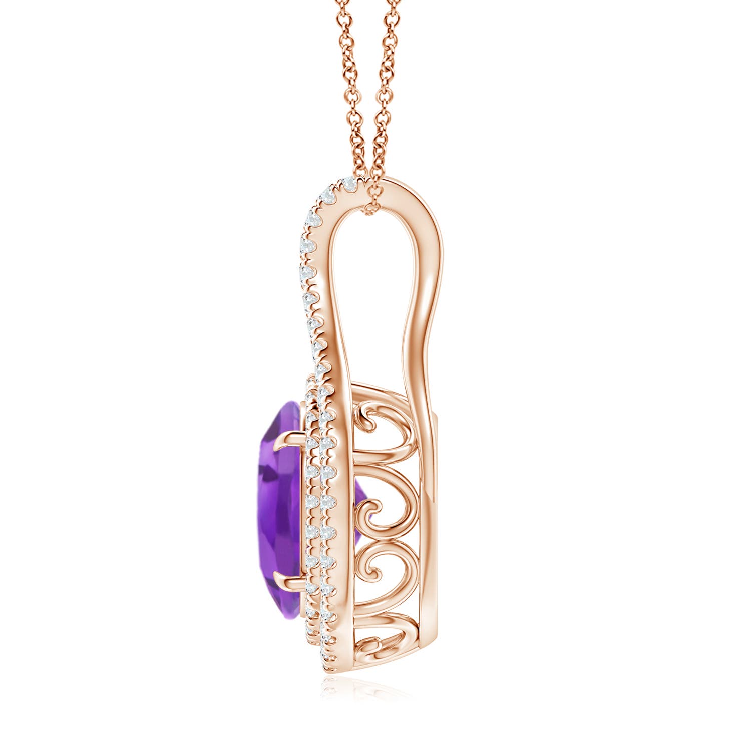 AA - Amethyst / 2.75 CT / 14 KT Rose Gold