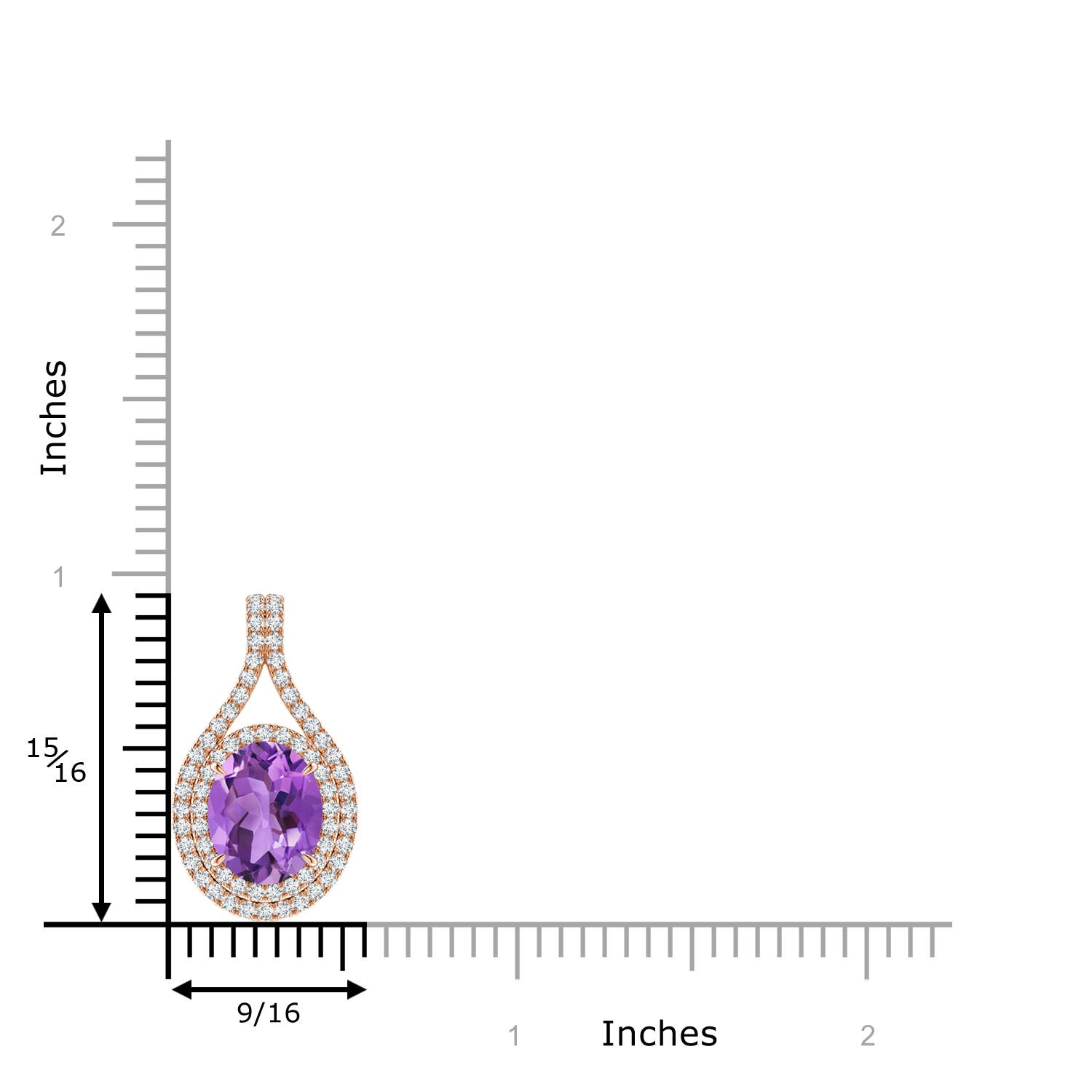 AA - Amethyst / 2.75 CT / 14 KT Rose Gold