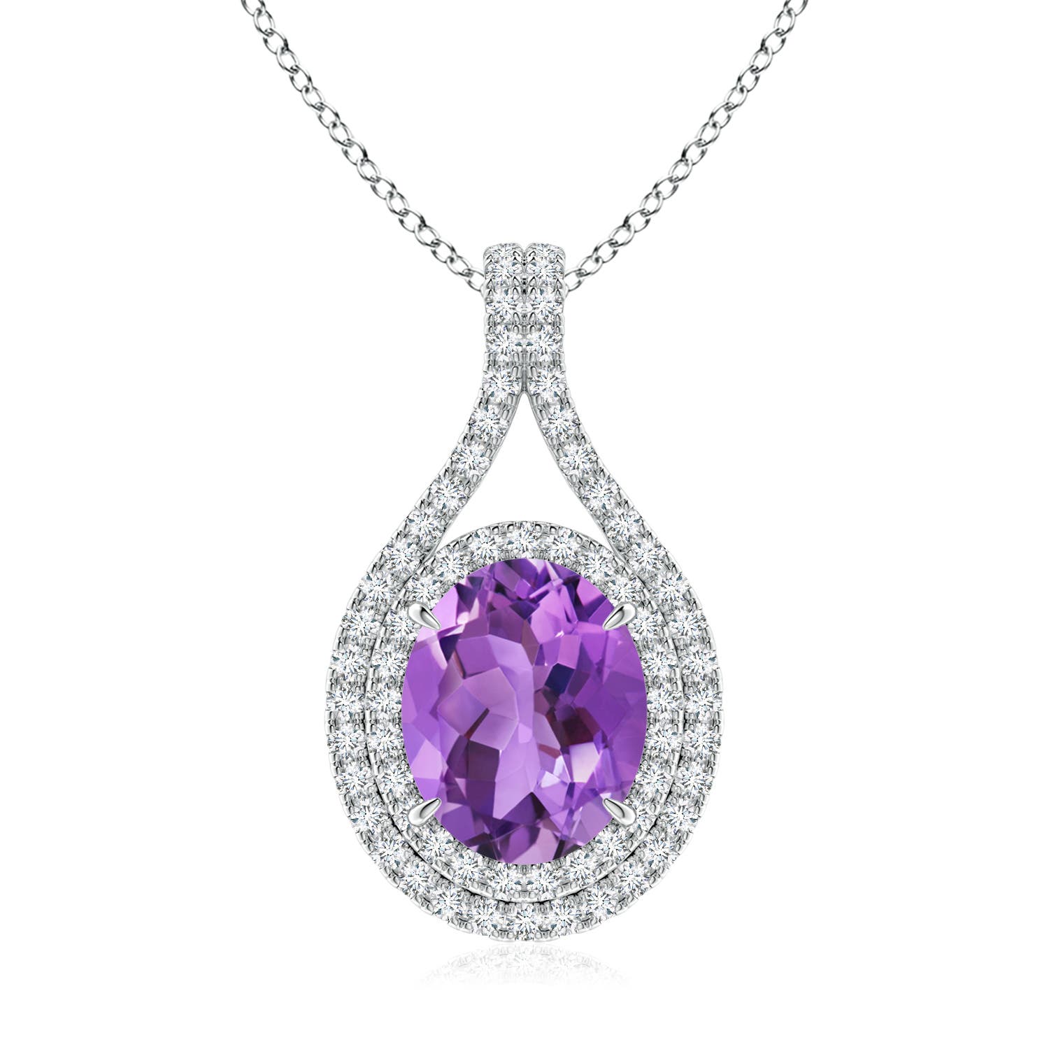 AA - Amethyst / 2.75 CT / 14 KT White Gold