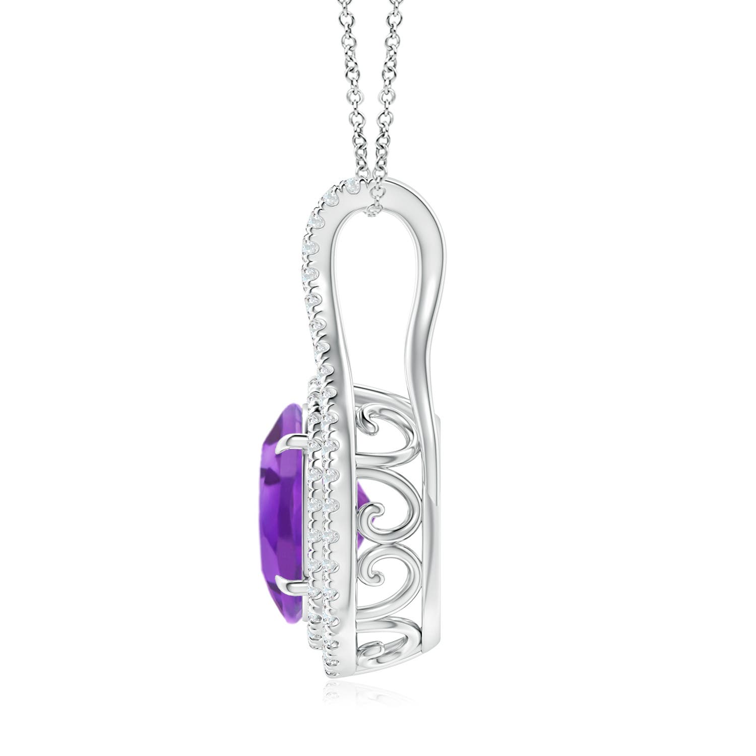 AA - Amethyst / 2.75 CT / 14 KT White Gold