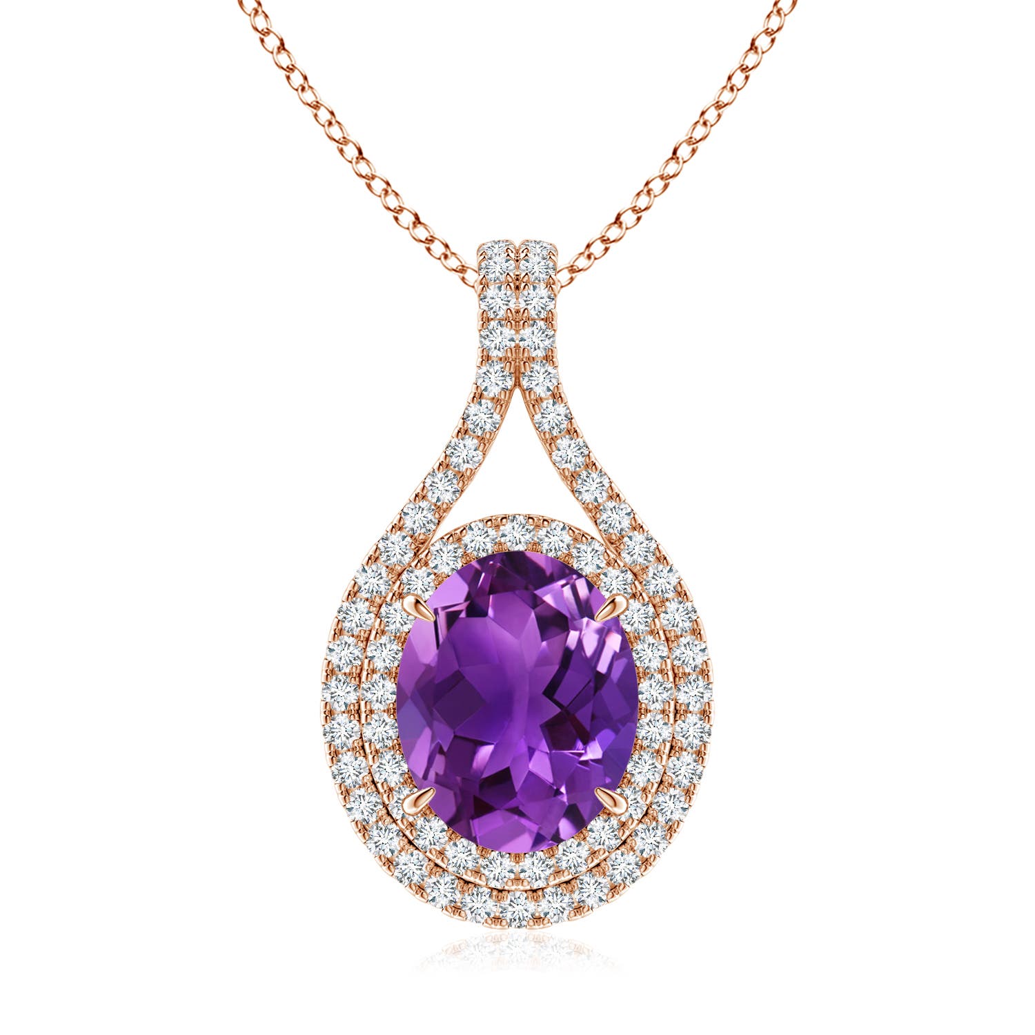 AAAA - Amethyst / 2.75 CT / 14 KT Rose Gold