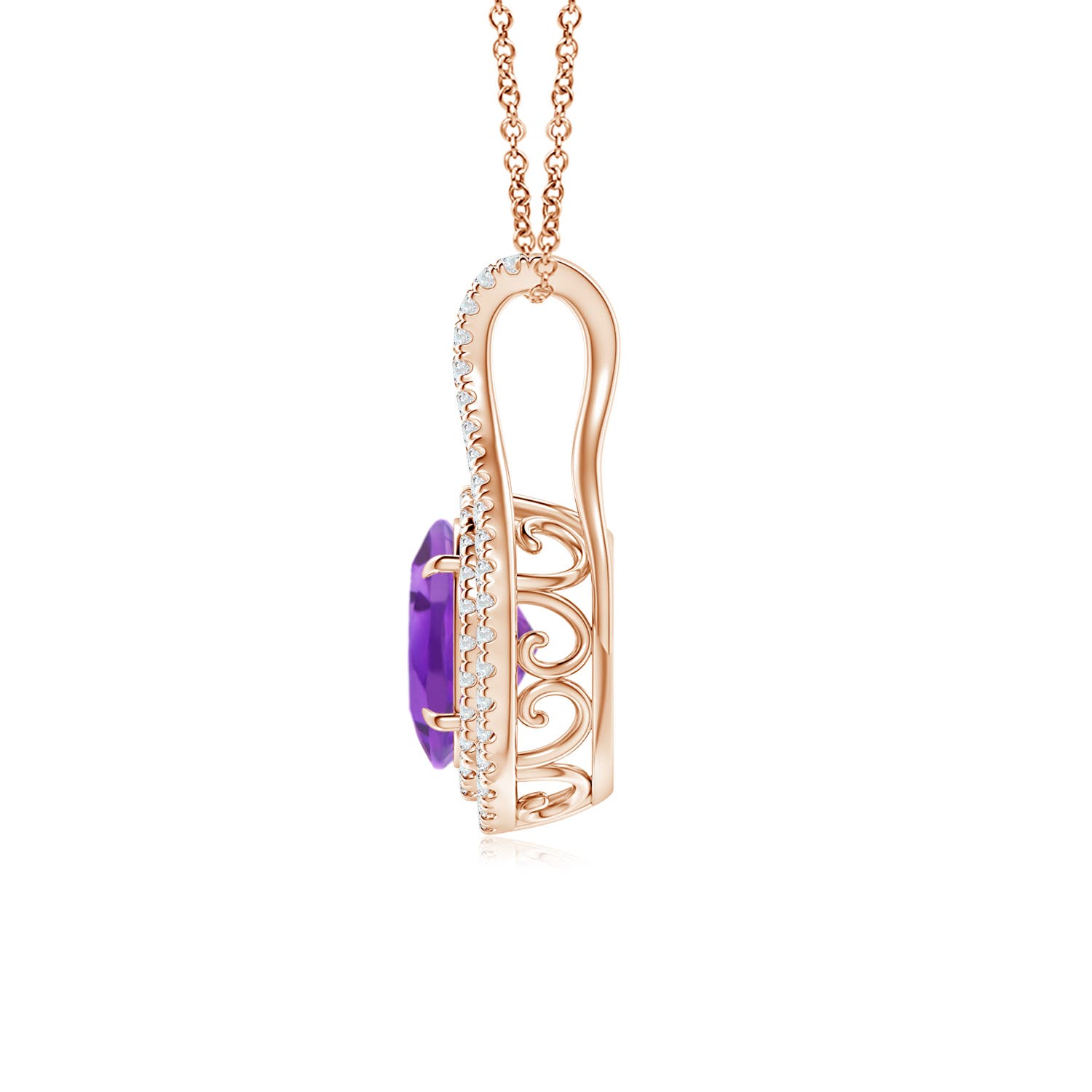 AA - Amethyst / 1.45 CT / 14 KT Rose Gold