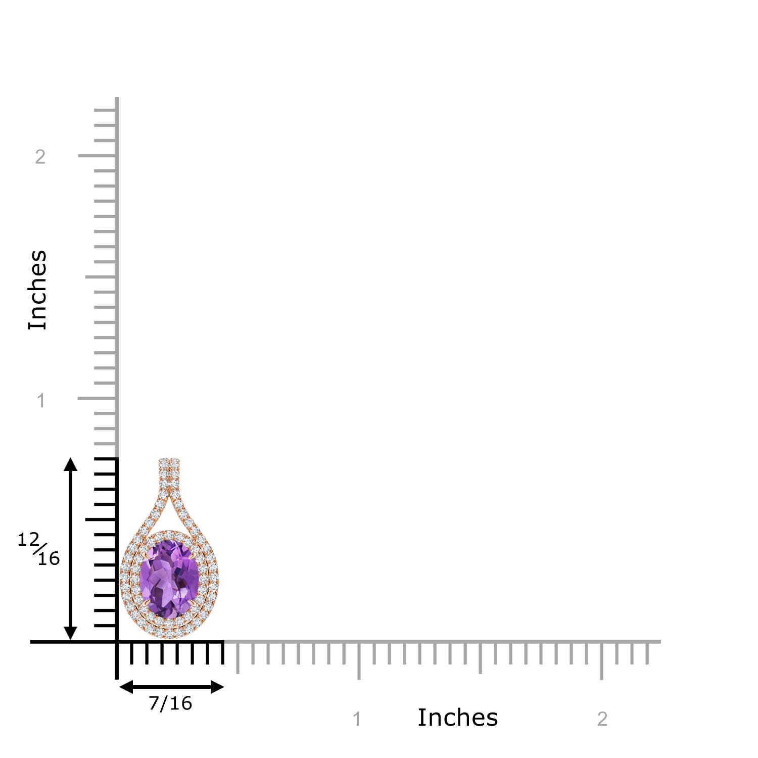 AA - Amethyst / 1.45 CT / 14 KT Rose Gold