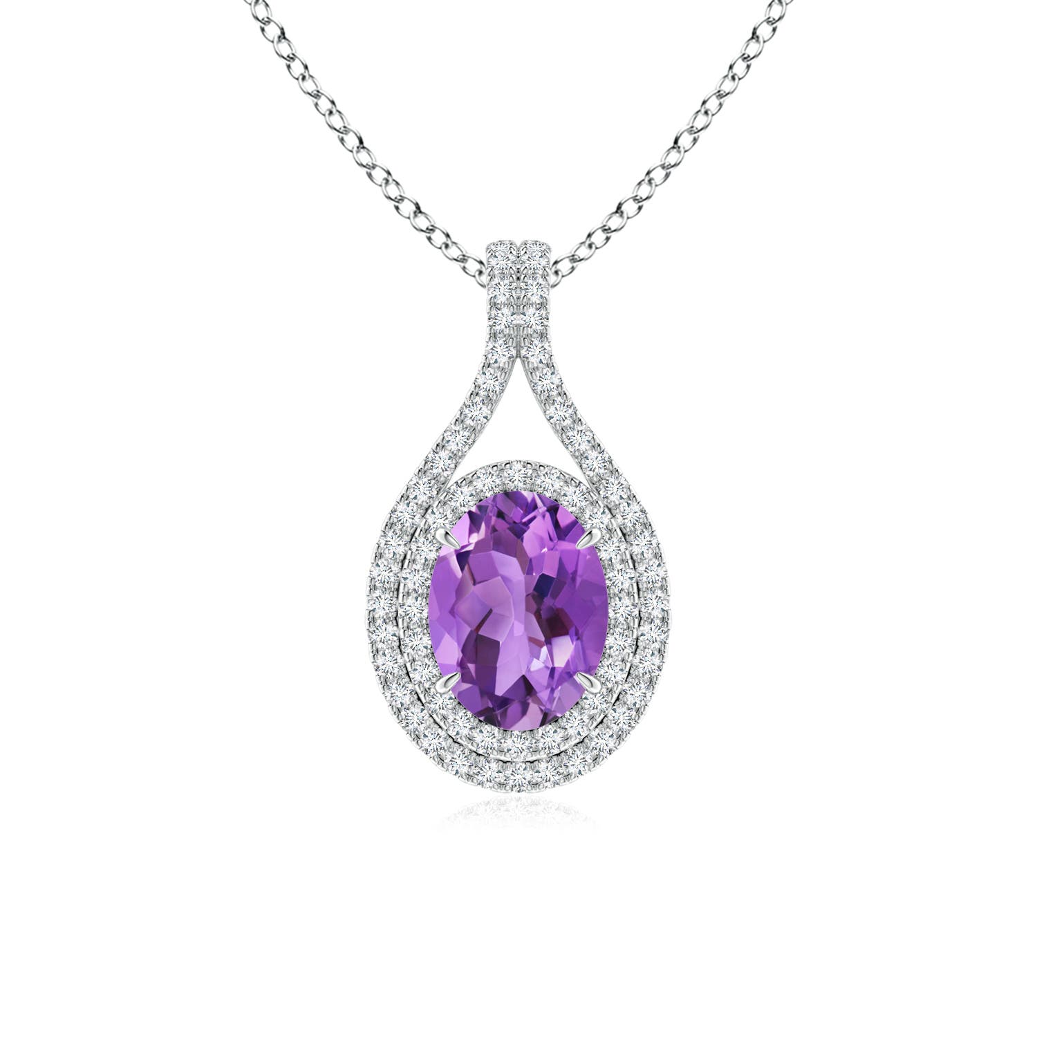 AA - Amethyst / 1.45 CT / 14 KT White Gold