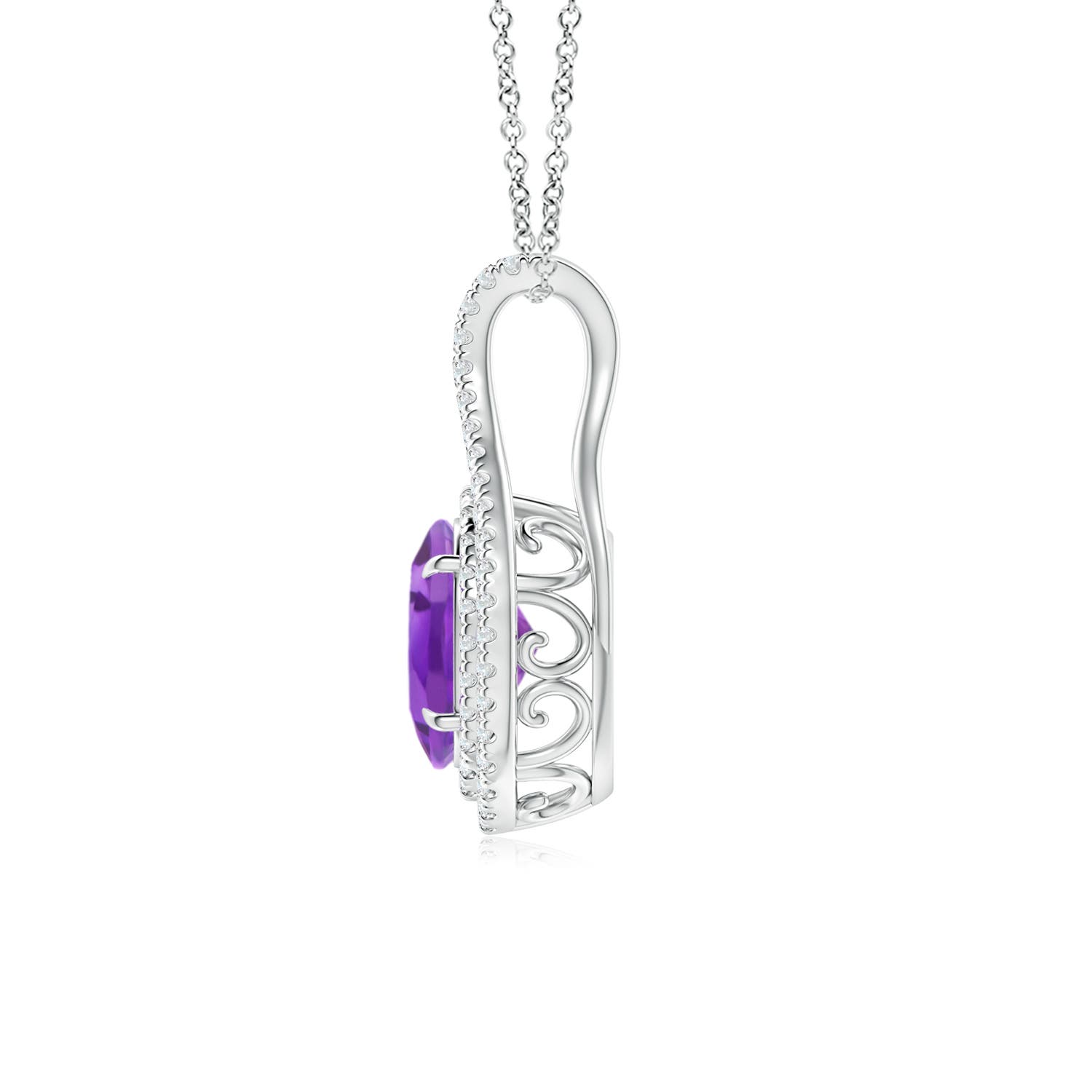 AA - Amethyst / 1.45 CT / 14 KT White Gold