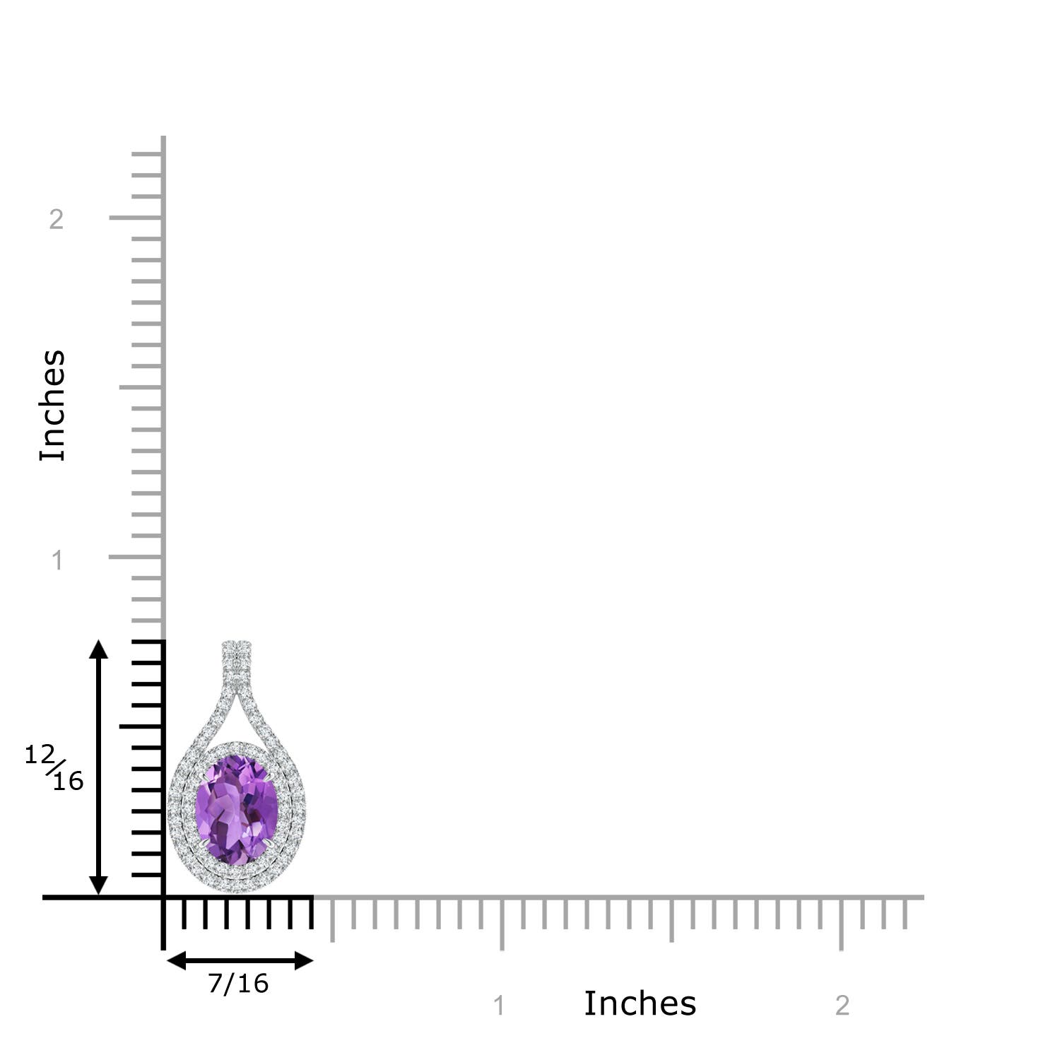 AA - Amethyst / 1.45 CT / 14 KT White Gold