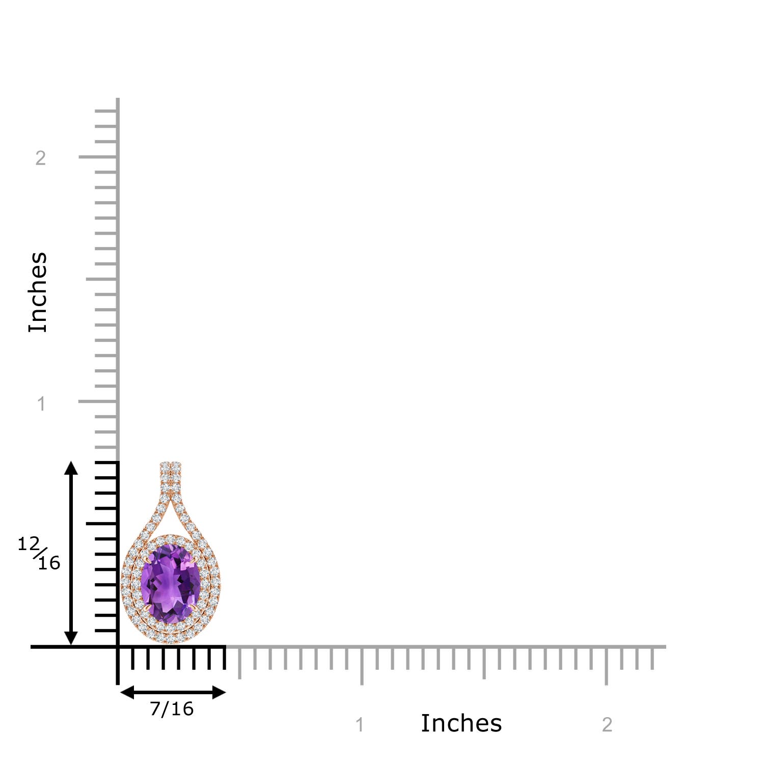 AAA - Amethyst / 1.45 CT / 14 KT Rose Gold