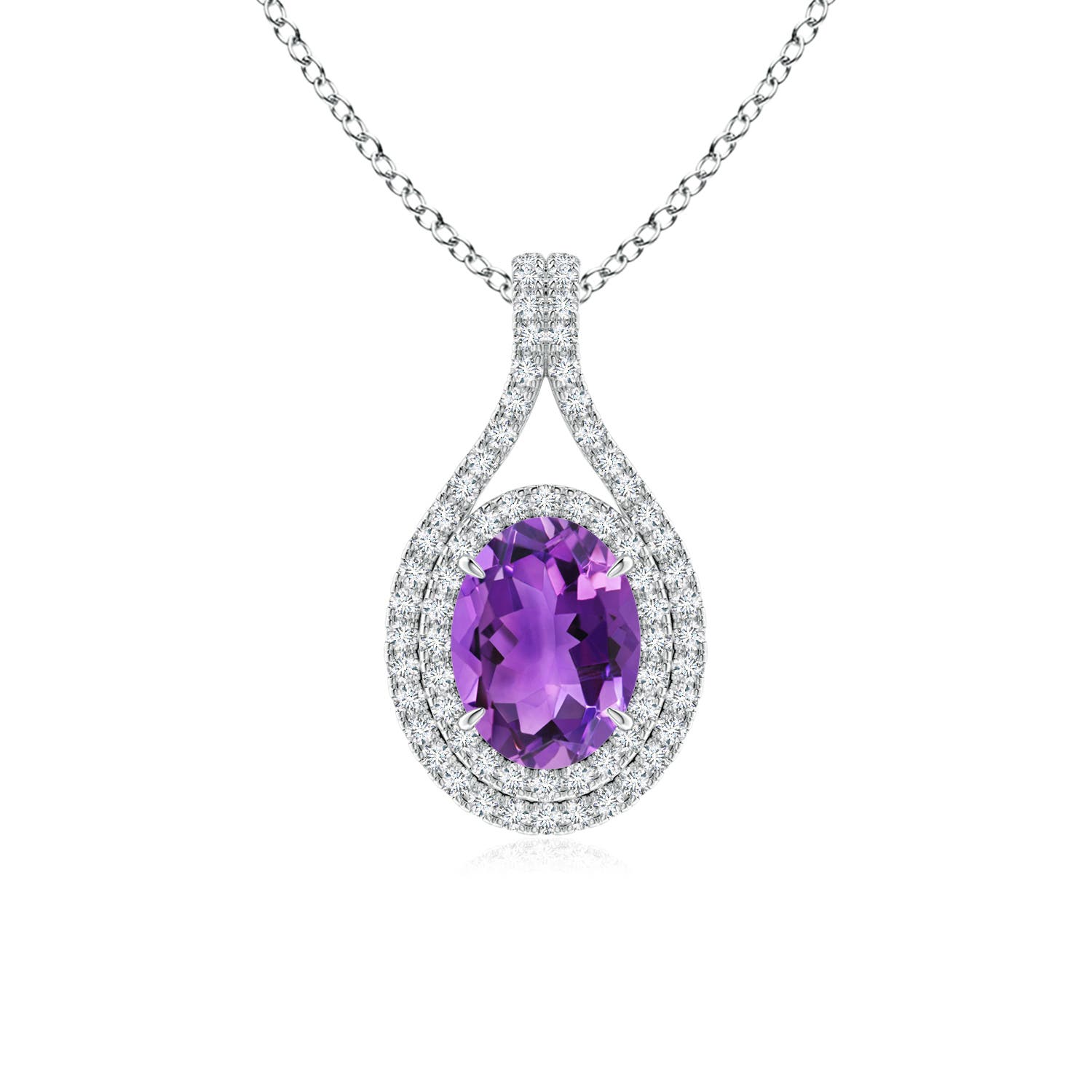 AAA - Amethyst / 1.45 CT / 14 KT White Gold