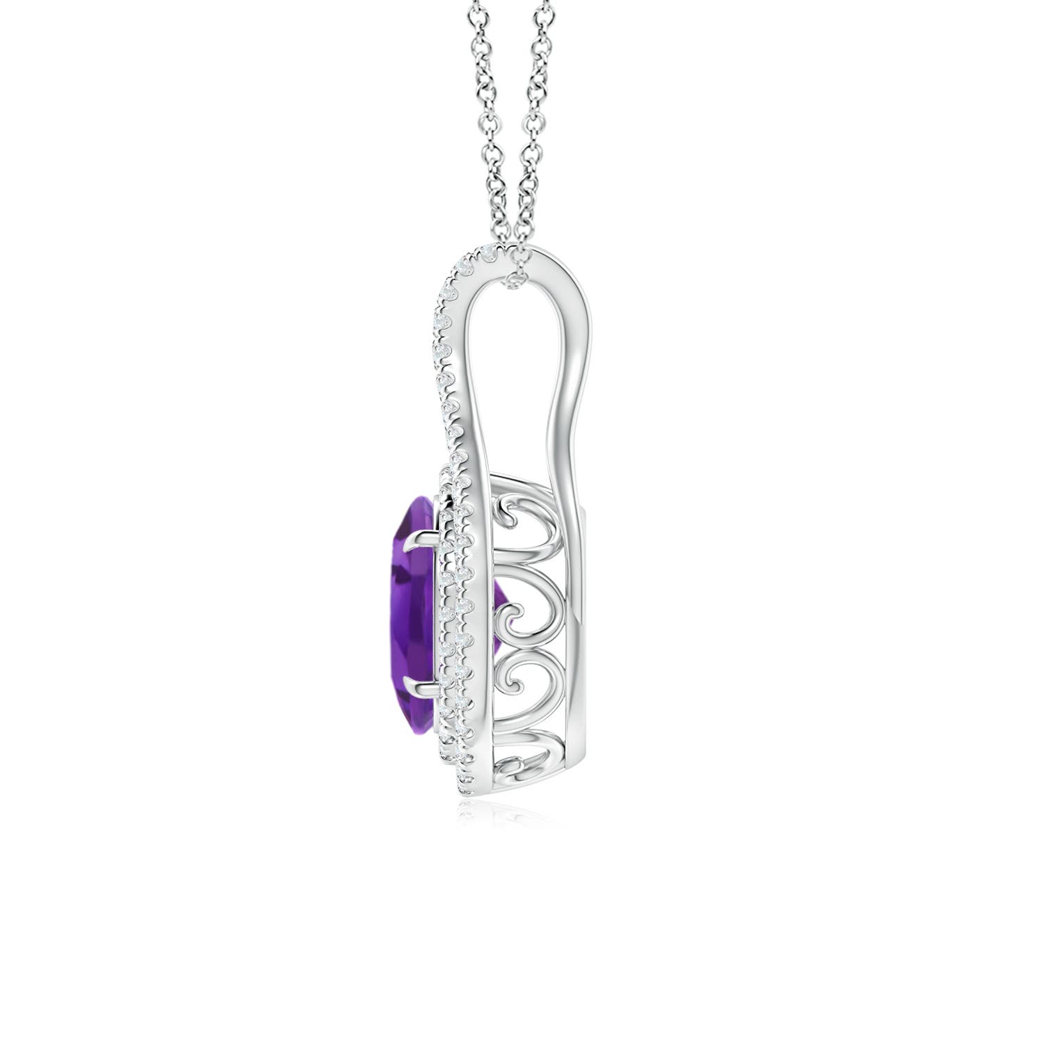 AAA - Amethyst / 1.45 CT / 14 KT White Gold