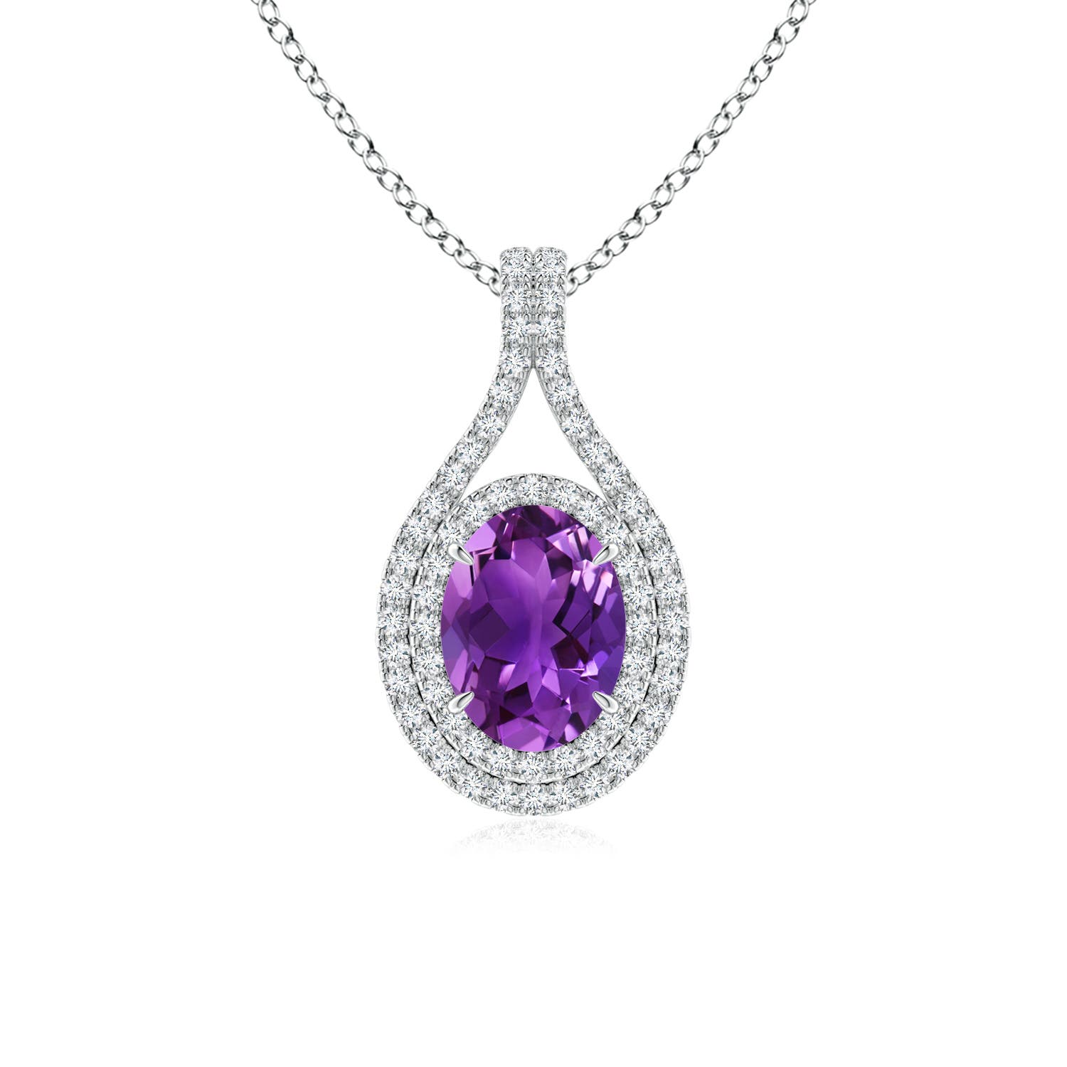 AAAA - Amethyst / 1.45 CT / 14 KT White Gold