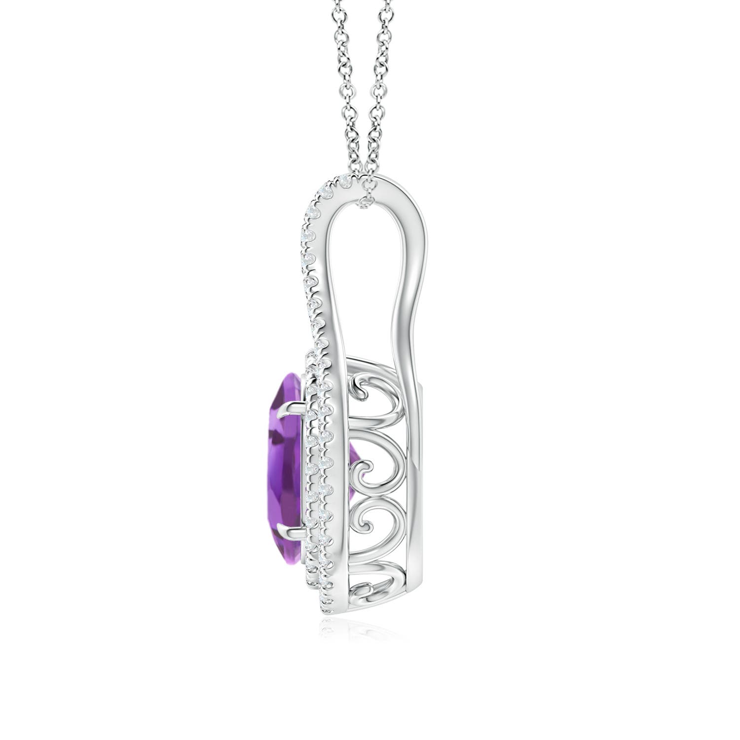 A - Amethyst / 1.95 CT / 14 KT White Gold