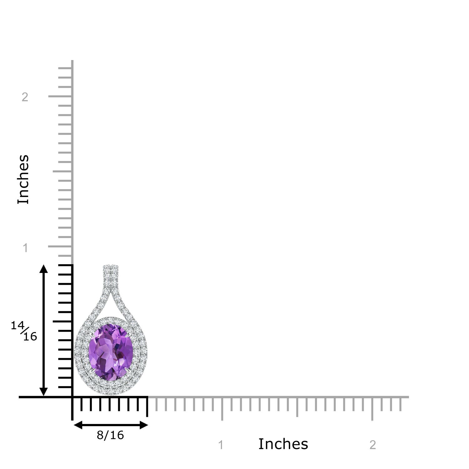 AA - Amethyst / 1.95 CT / 14 KT White Gold