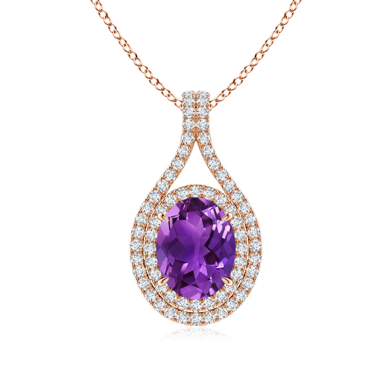 AAAA - Amethyst / 1.95 CT / 14 KT Rose Gold