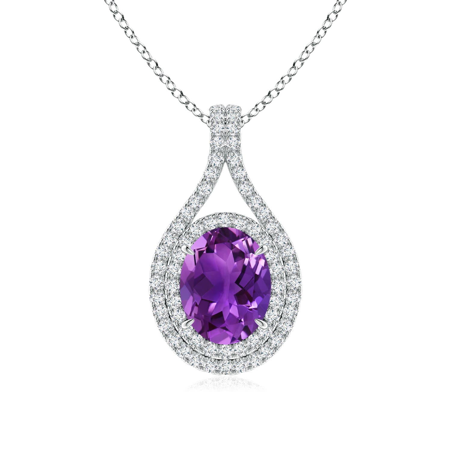 AAAA - Amethyst / 1.95 CT / 14 KT White Gold