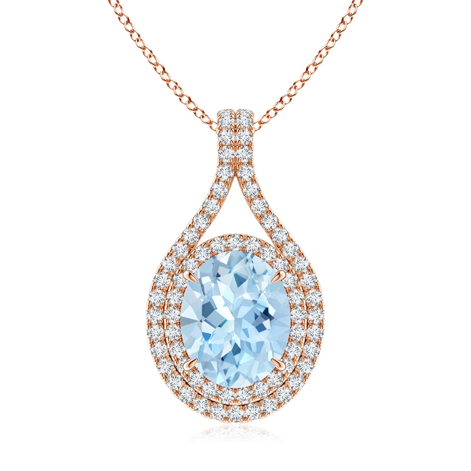 AAA - Aquamarine / 2.67 CT / 14 KT Rose Gold