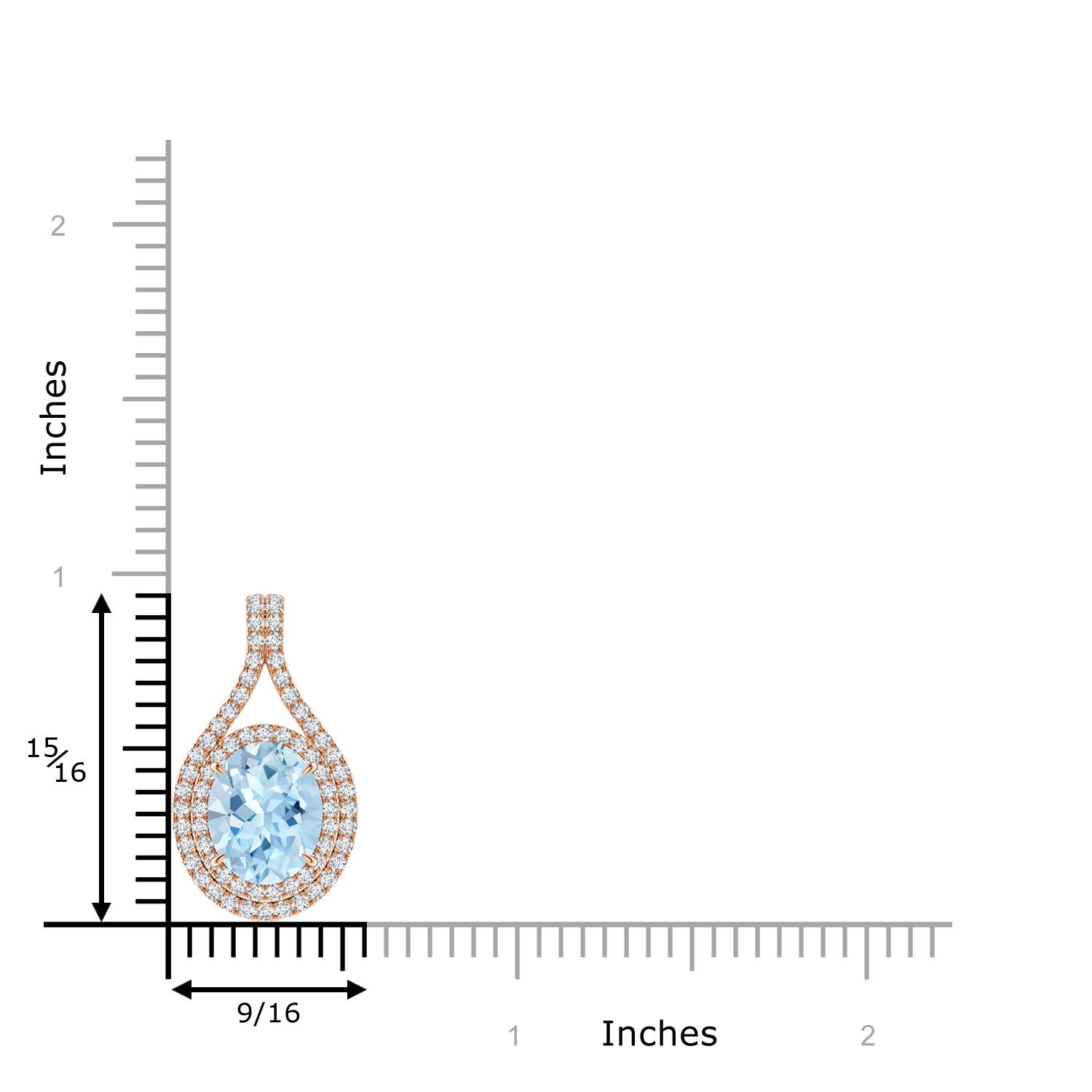 AAA - Aquamarine / 2.67 CT / 14 KT Rose Gold