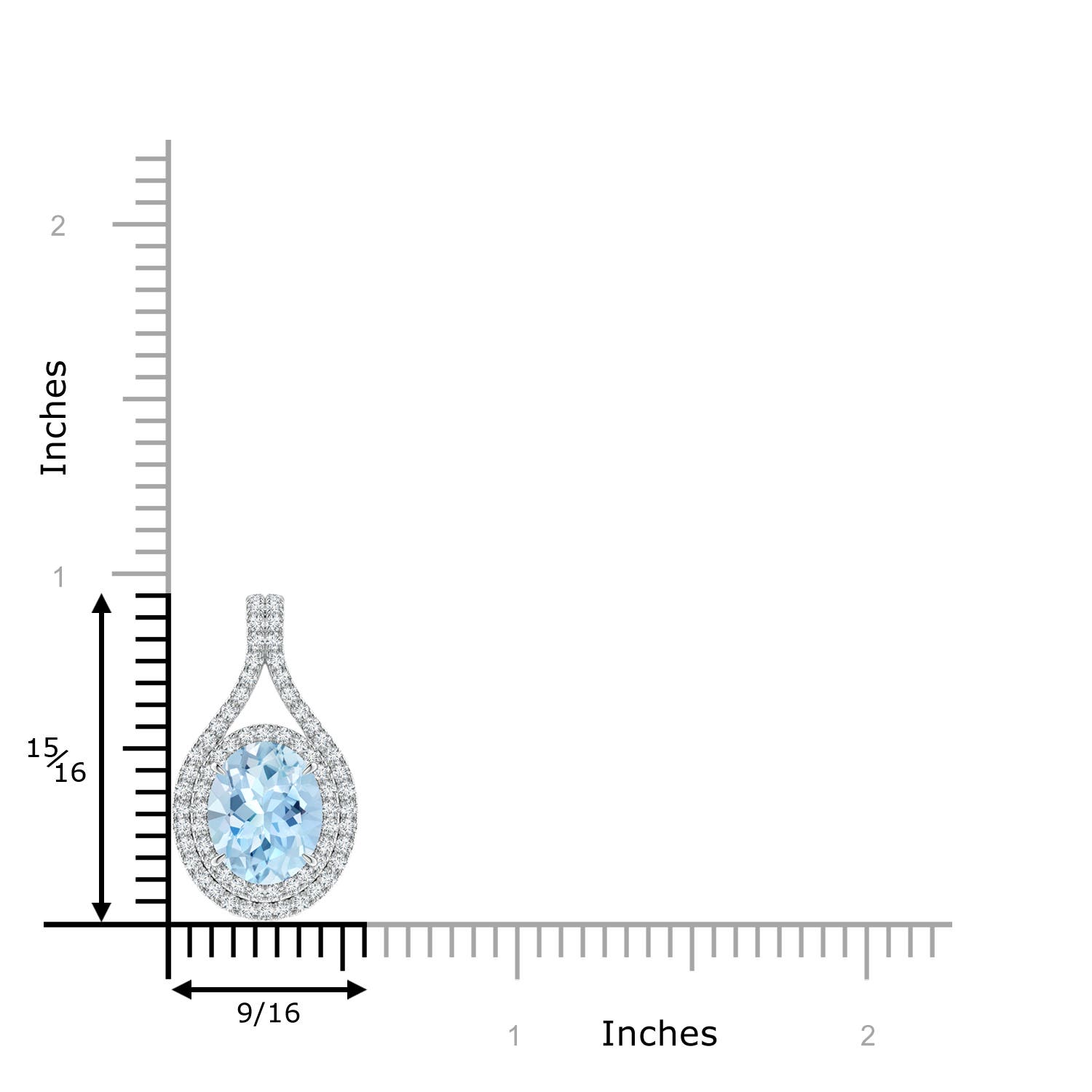 AAA - Aquamarine / 2.67 CT / 14 KT White Gold