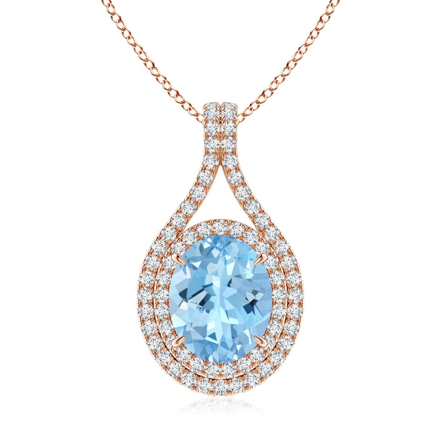 AAAA - Aquamarine / 2.67 CT / 14 KT Rose Gold