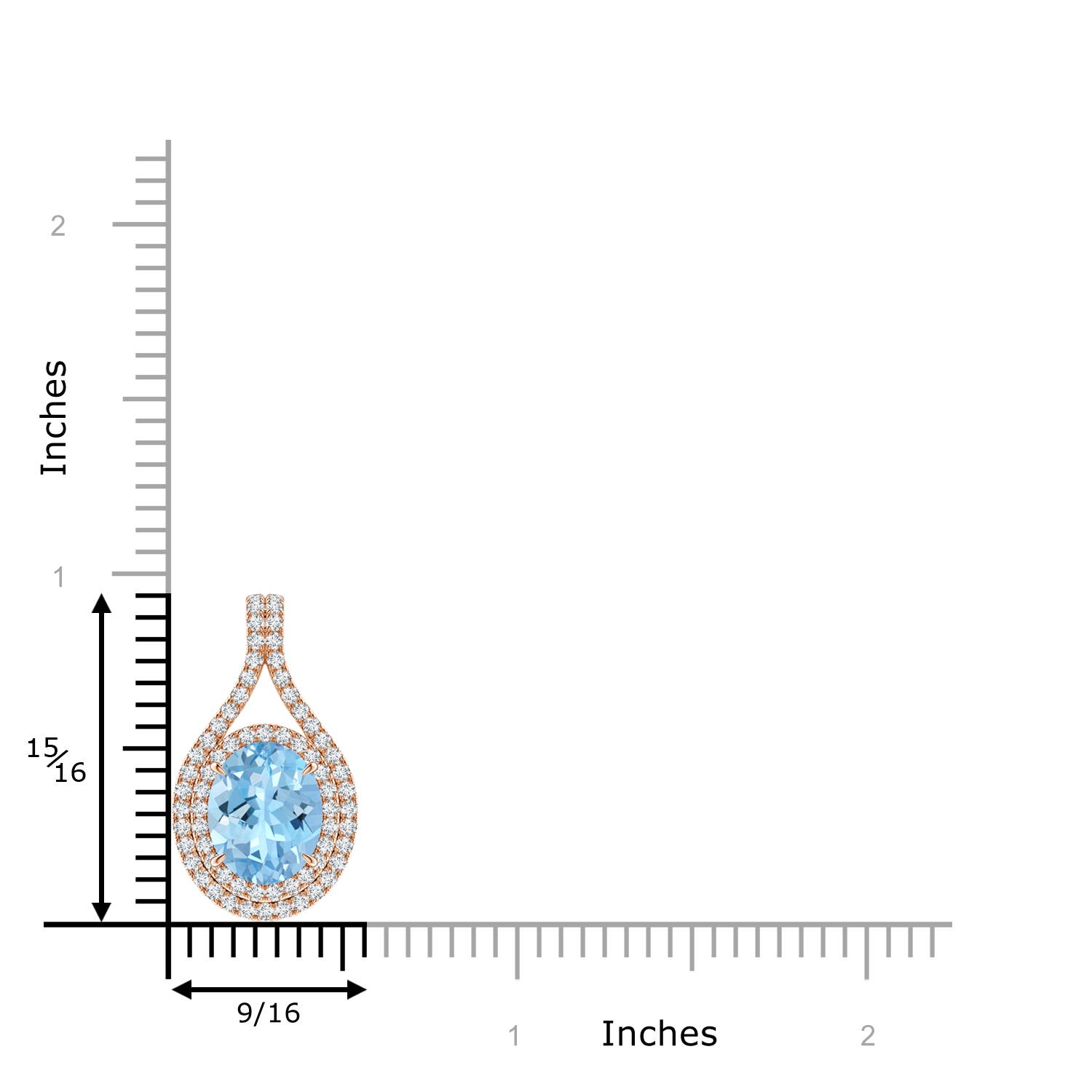 AAAA - Aquamarine / 2.67 CT / 14 KT Rose Gold