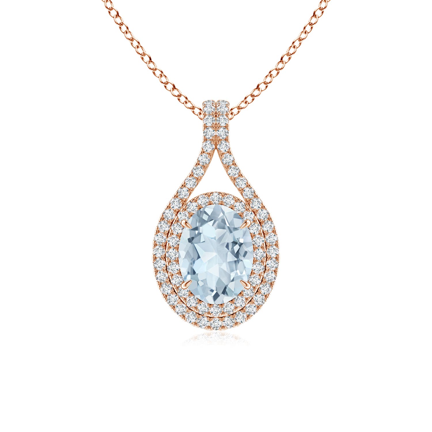 A - Aquamarine / 1.3 CT / 14 KT Rose Gold