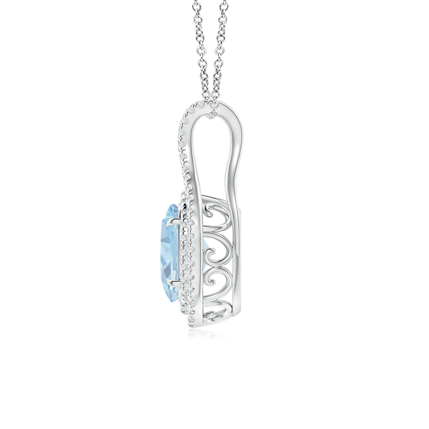 A - Aquamarine / 1.3 CT / 14 KT White Gold