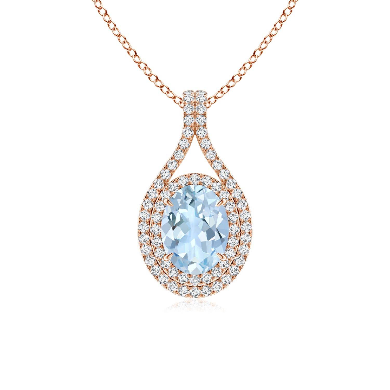 AA - Aquamarine / 1.3 CT / 14 KT Rose Gold