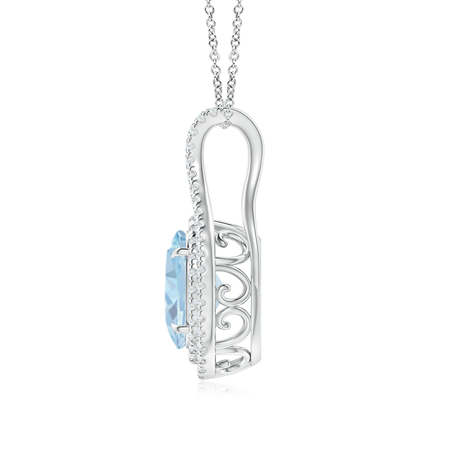 A - Aquamarine / 1.85 CT / 14 KT White Gold