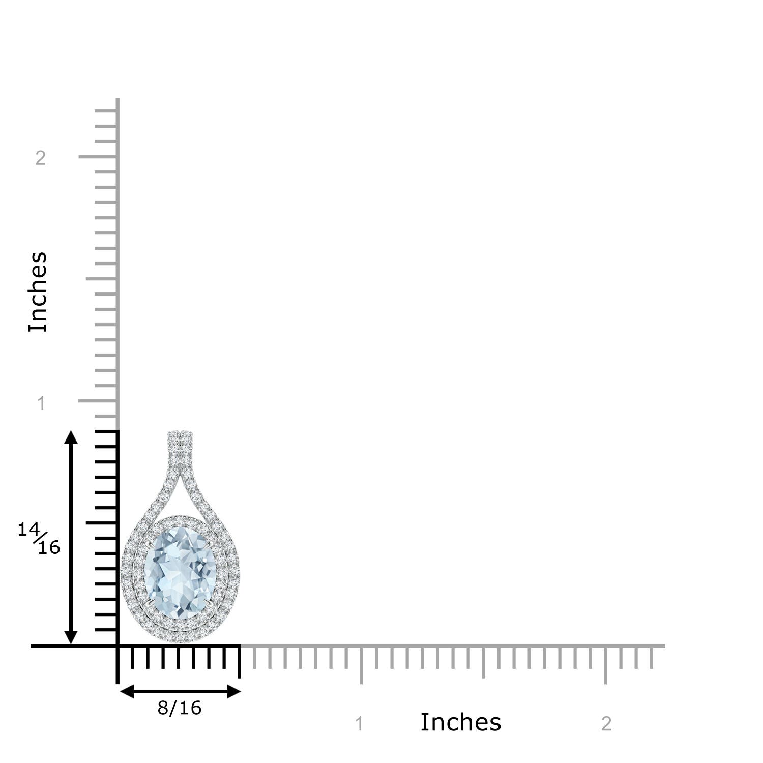 A - Aquamarine / 1.85 CT / 14 KT White Gold