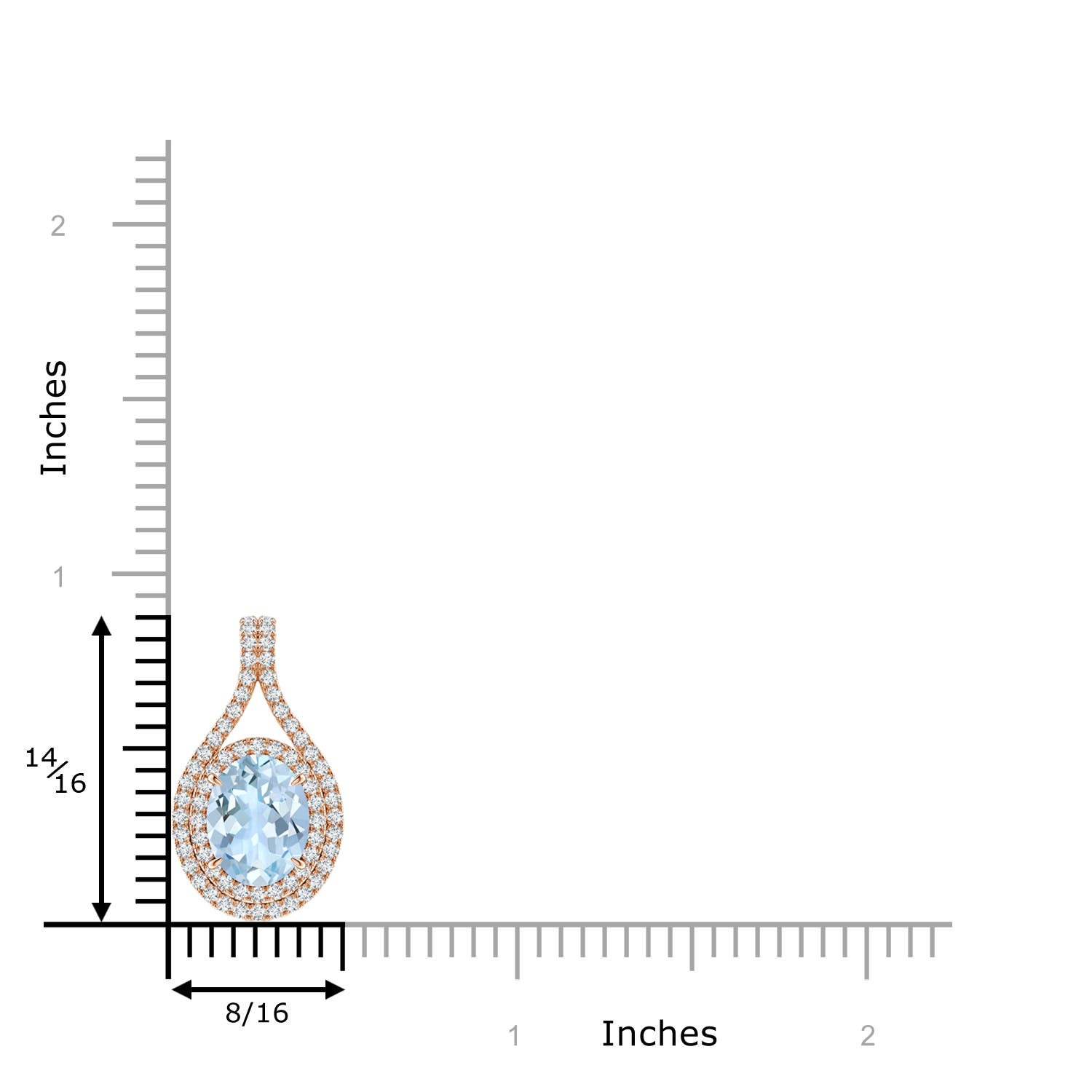 AA - Aquamarine / 1.85 CT / 14 KT Rose Gold